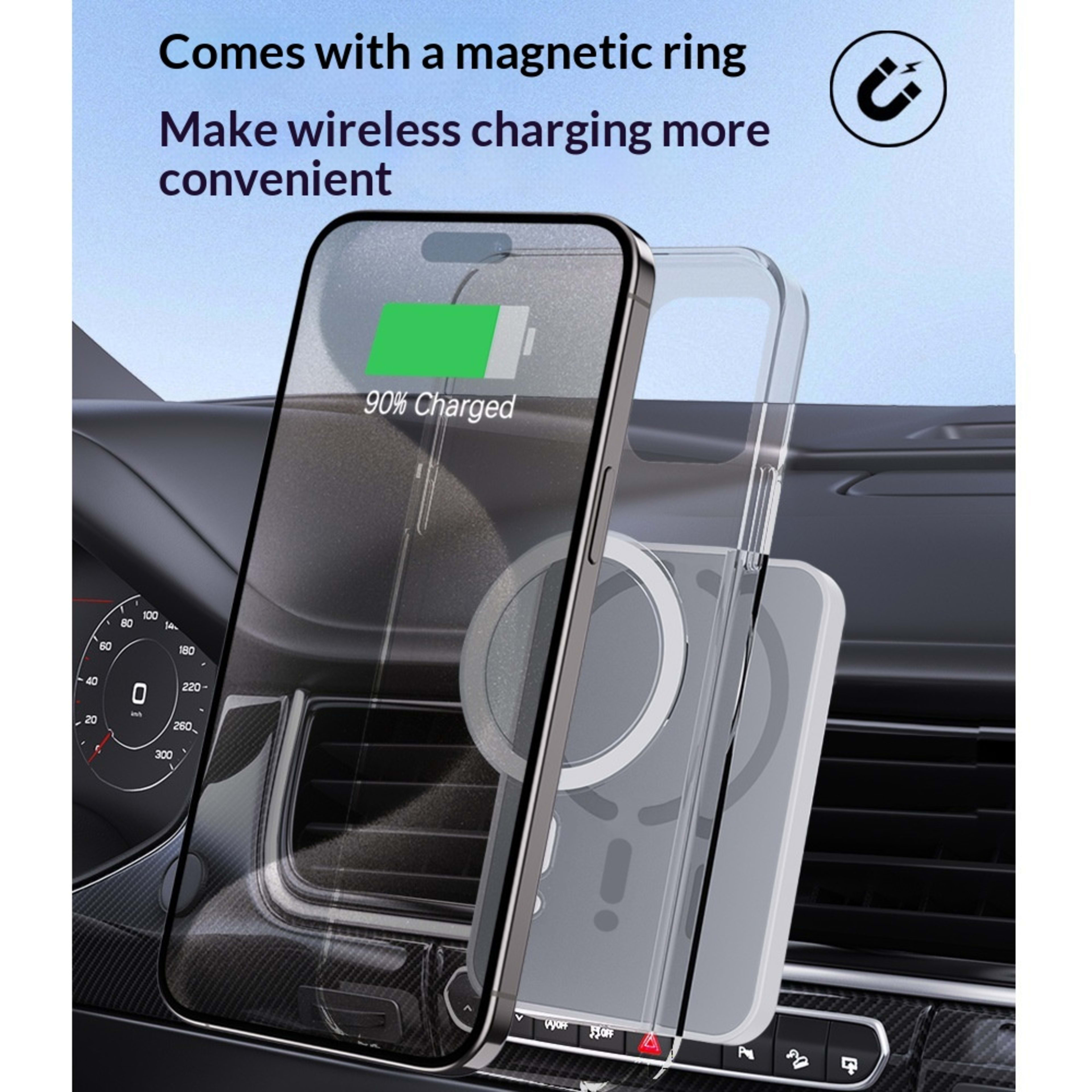 MagSafe 15W Magnetic In-car Wireless Charger 3