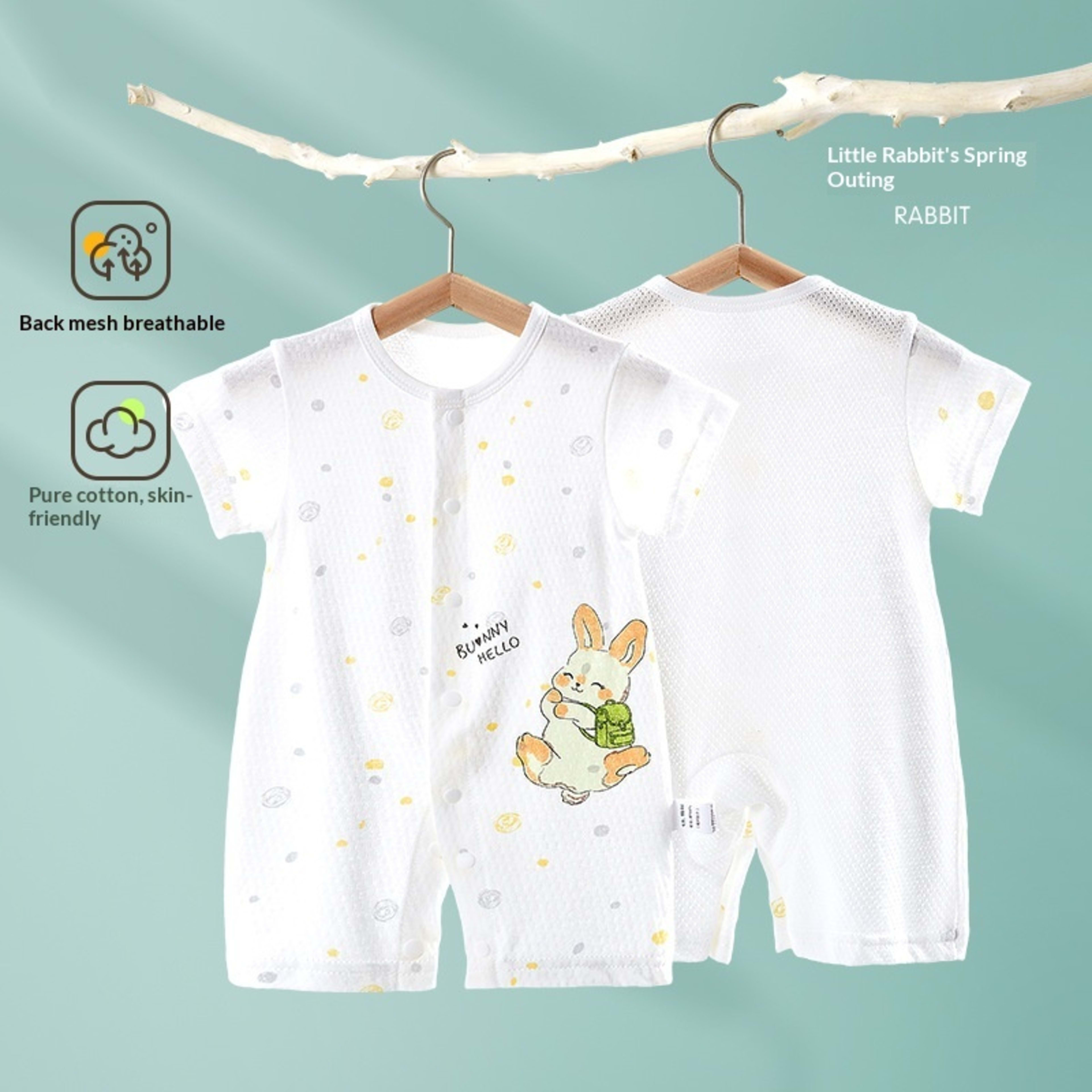 Baby Summer Thin Short-sleeved Jumpsuit 9