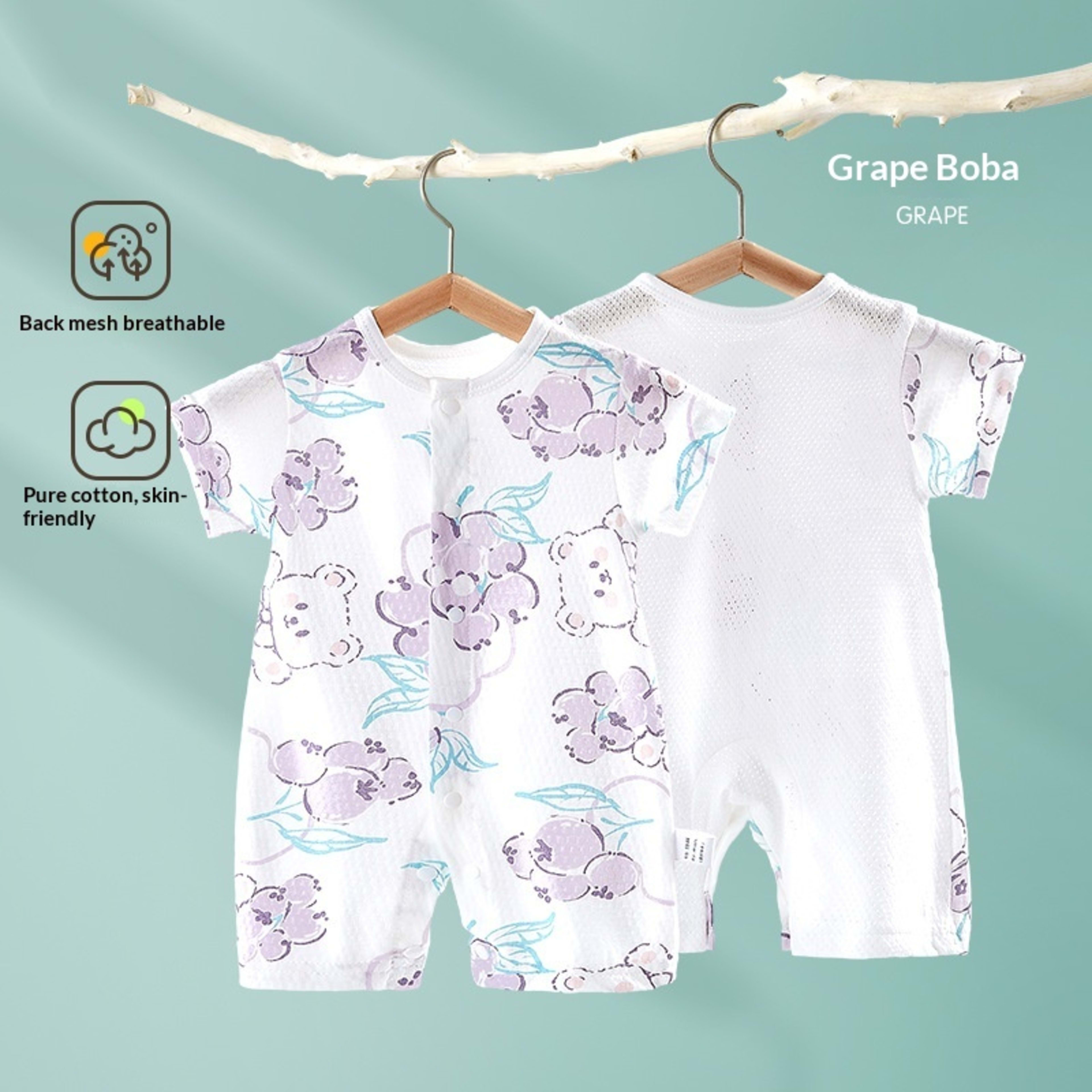 Baby Summer Thin Short-sleeved Jumpsuit