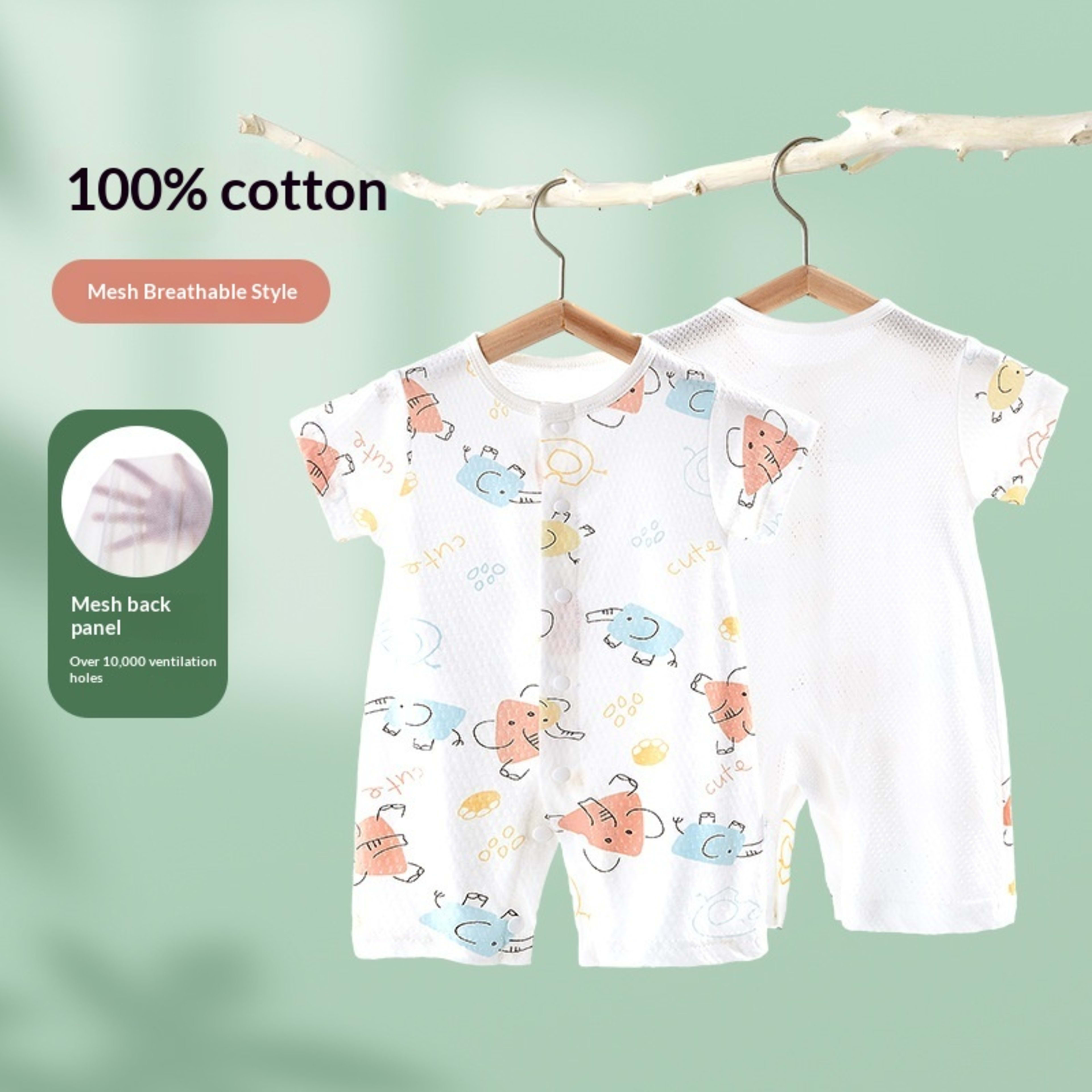 Baby Summer Thin Short-sleeved Jumpsuit 3