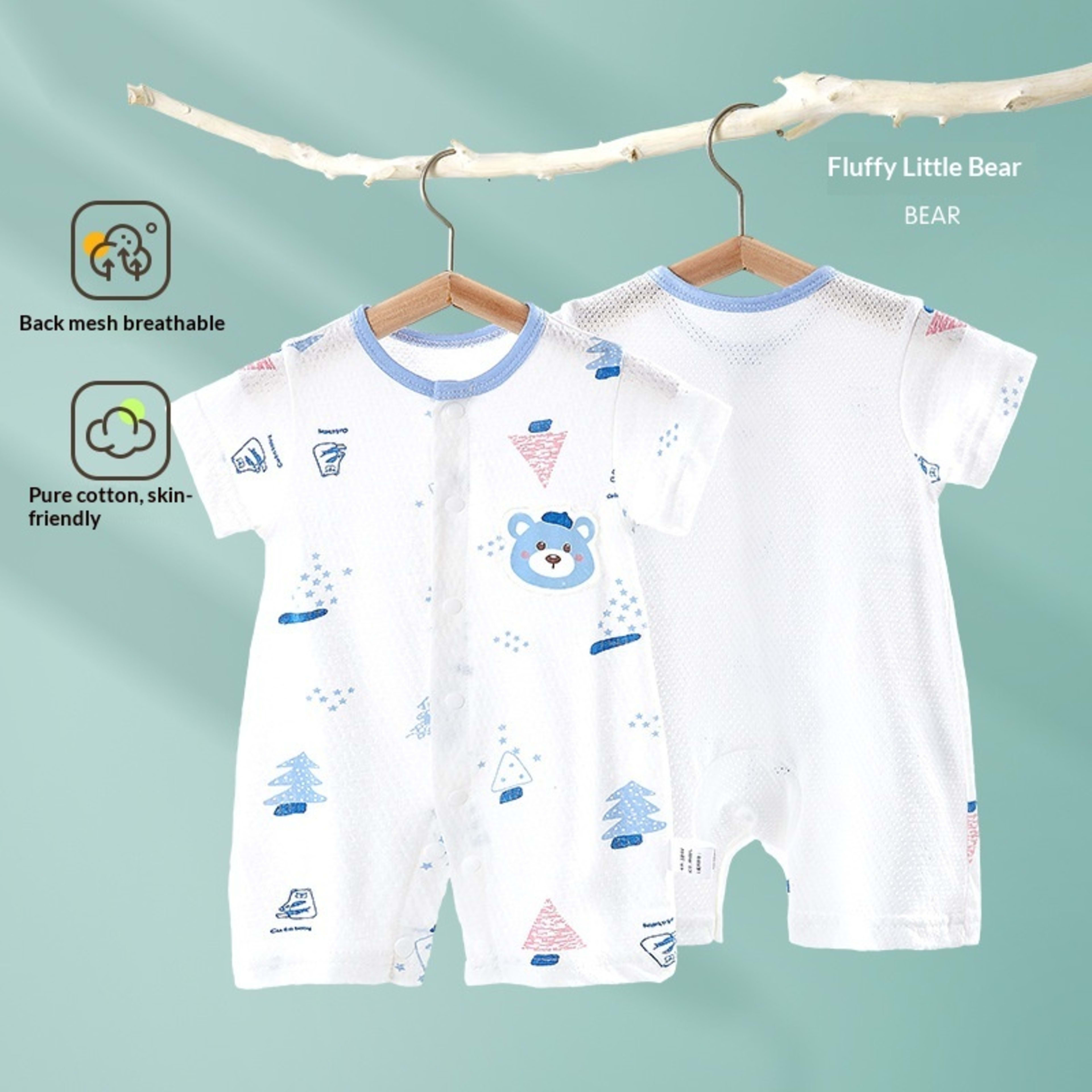 Baby Summer Thin Short-sleeved Jumpsuit 5