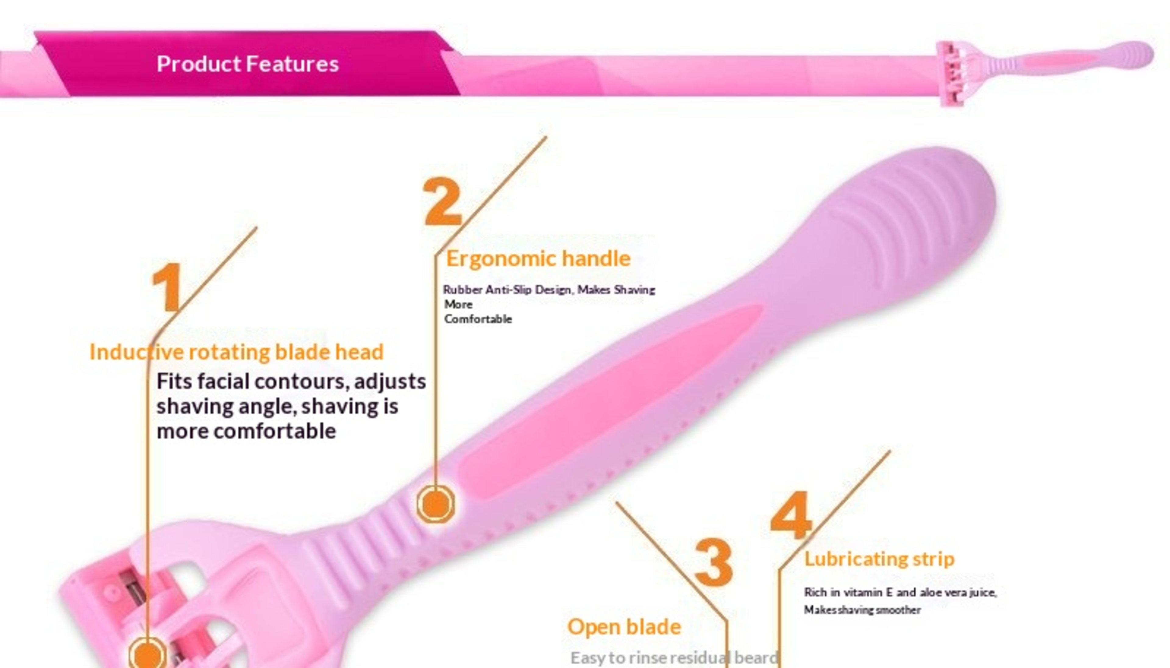 Disposable Summer Womens Manual Hair Removal Razor