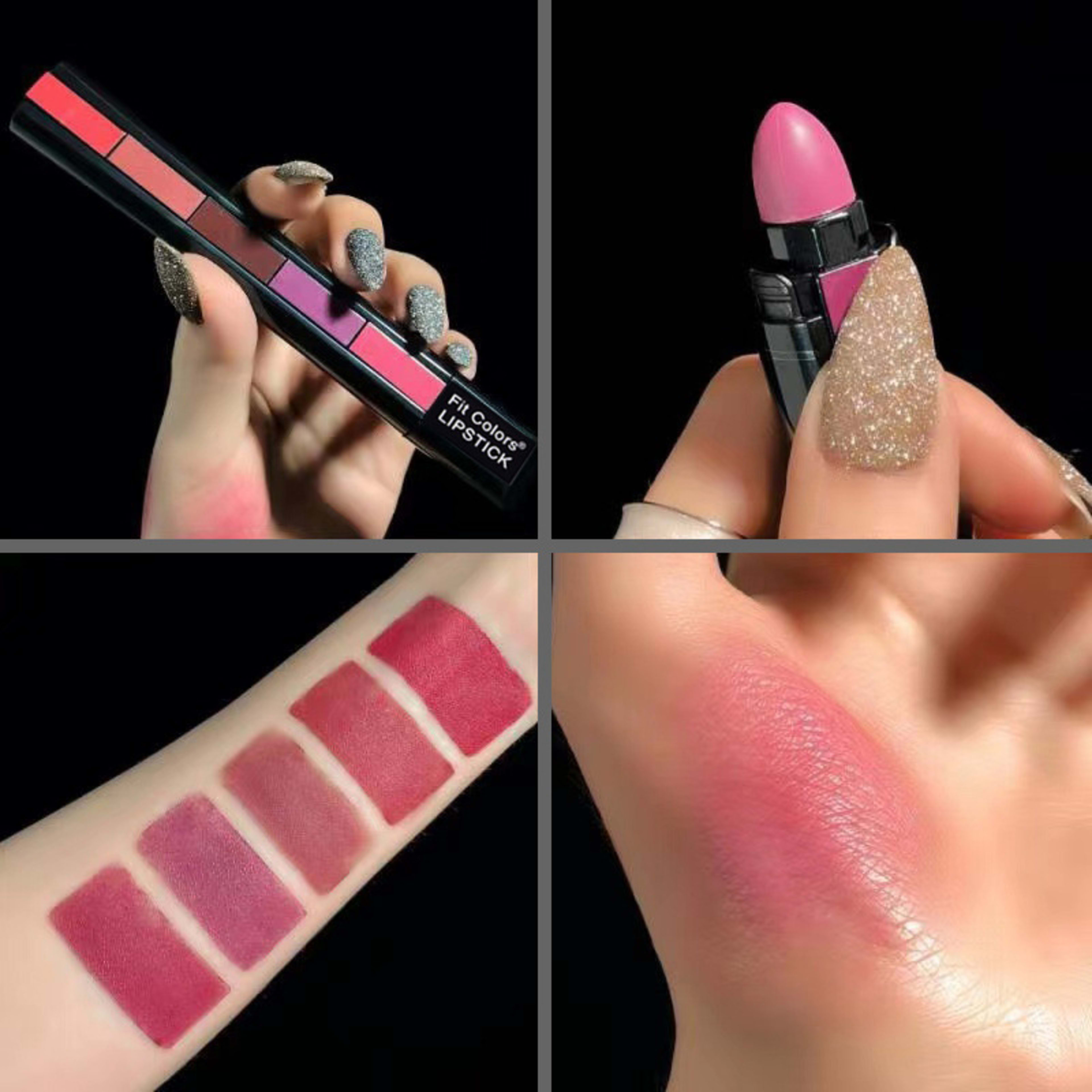 Matte 5-color Set Velvet Lip Stick Non-stick Lip Gloss Long Lasting Waterproof Sexy Red Lipstick 3