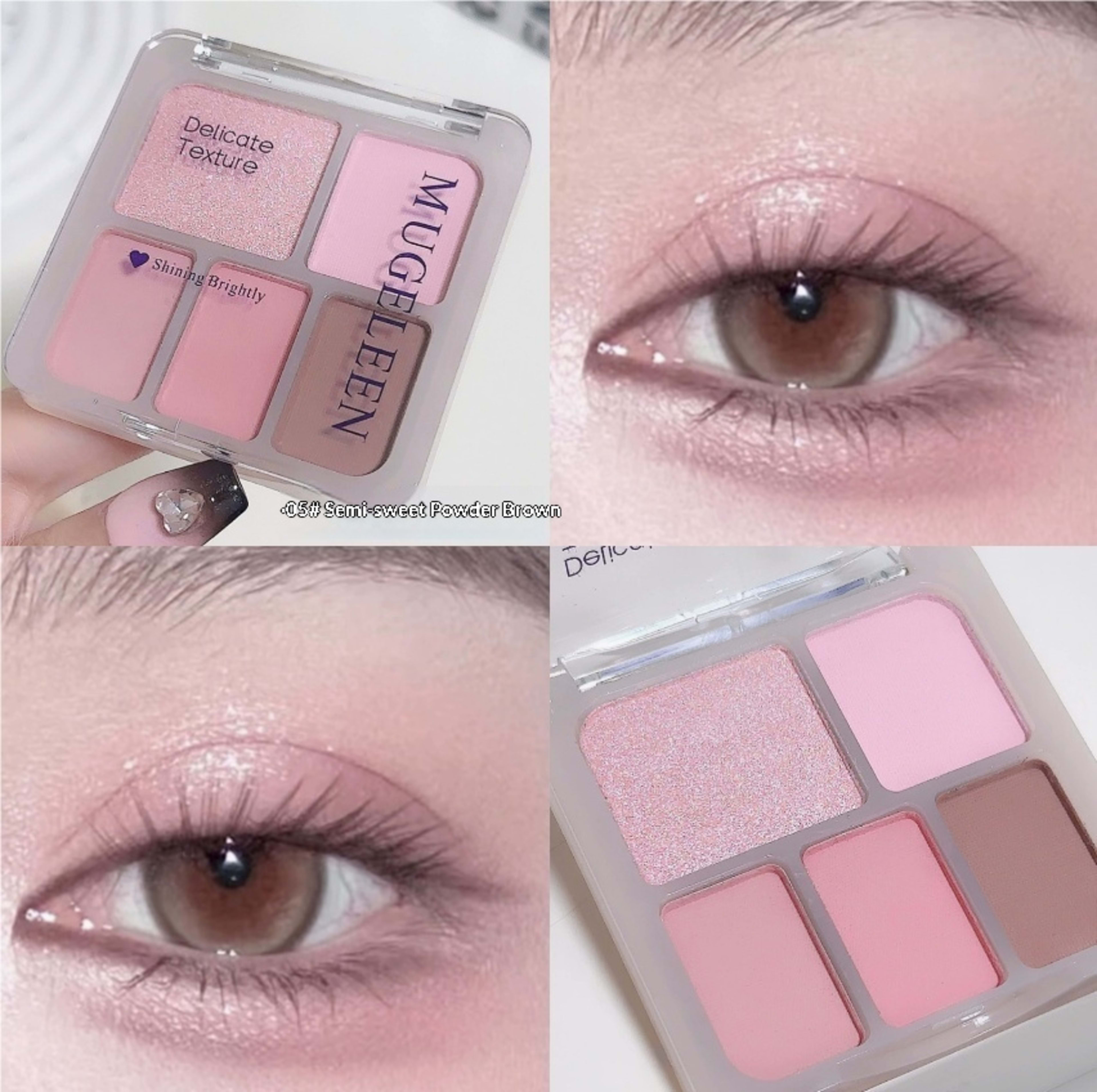 Five-color Eyeshadow Palette In Earth Tonesshimmer And Matte Small Eyeshadows 2