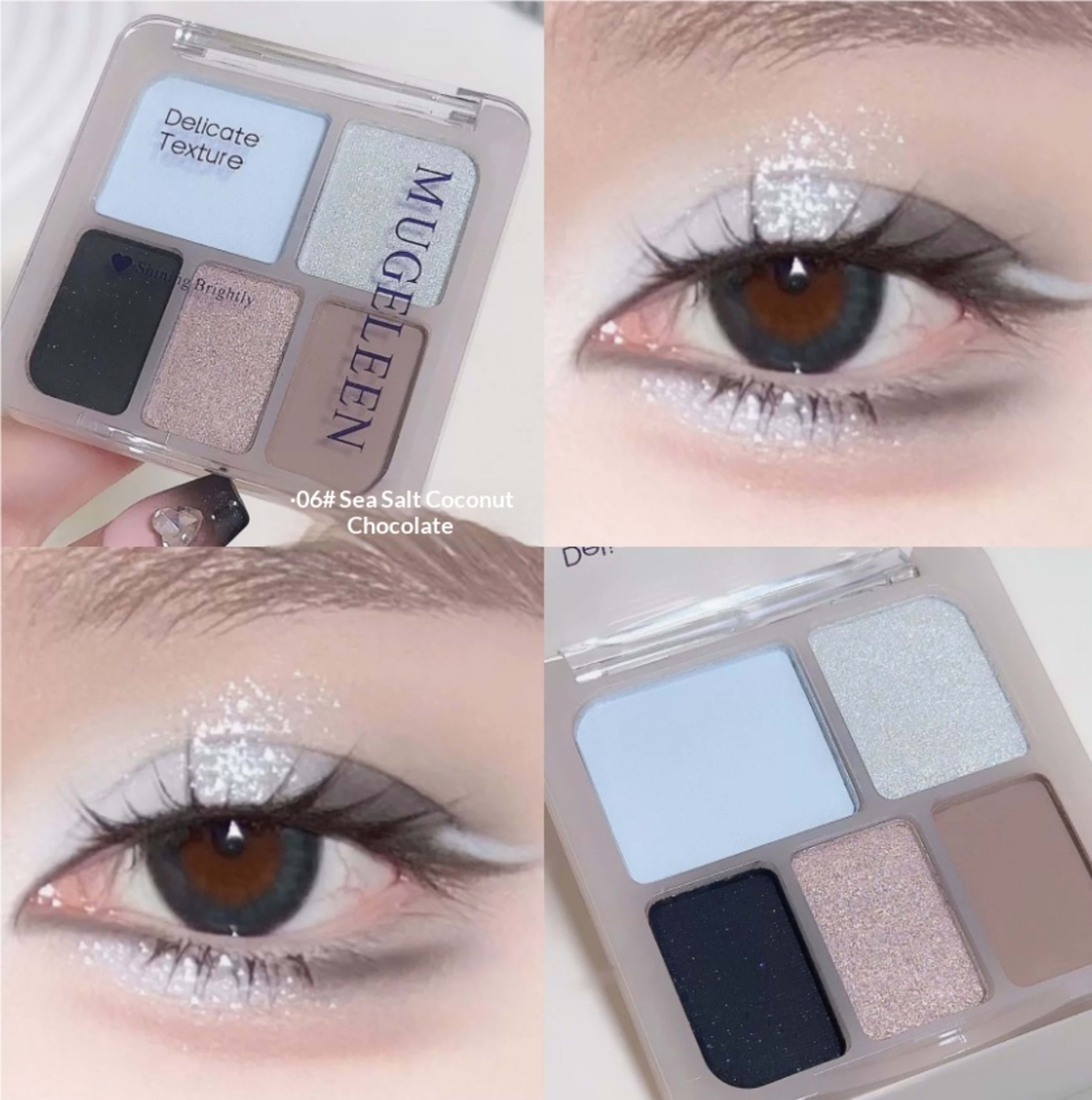 Five-color Eyeshadow Palette In Earth Tonesshimmer And Matte Small Eyeshadows 5