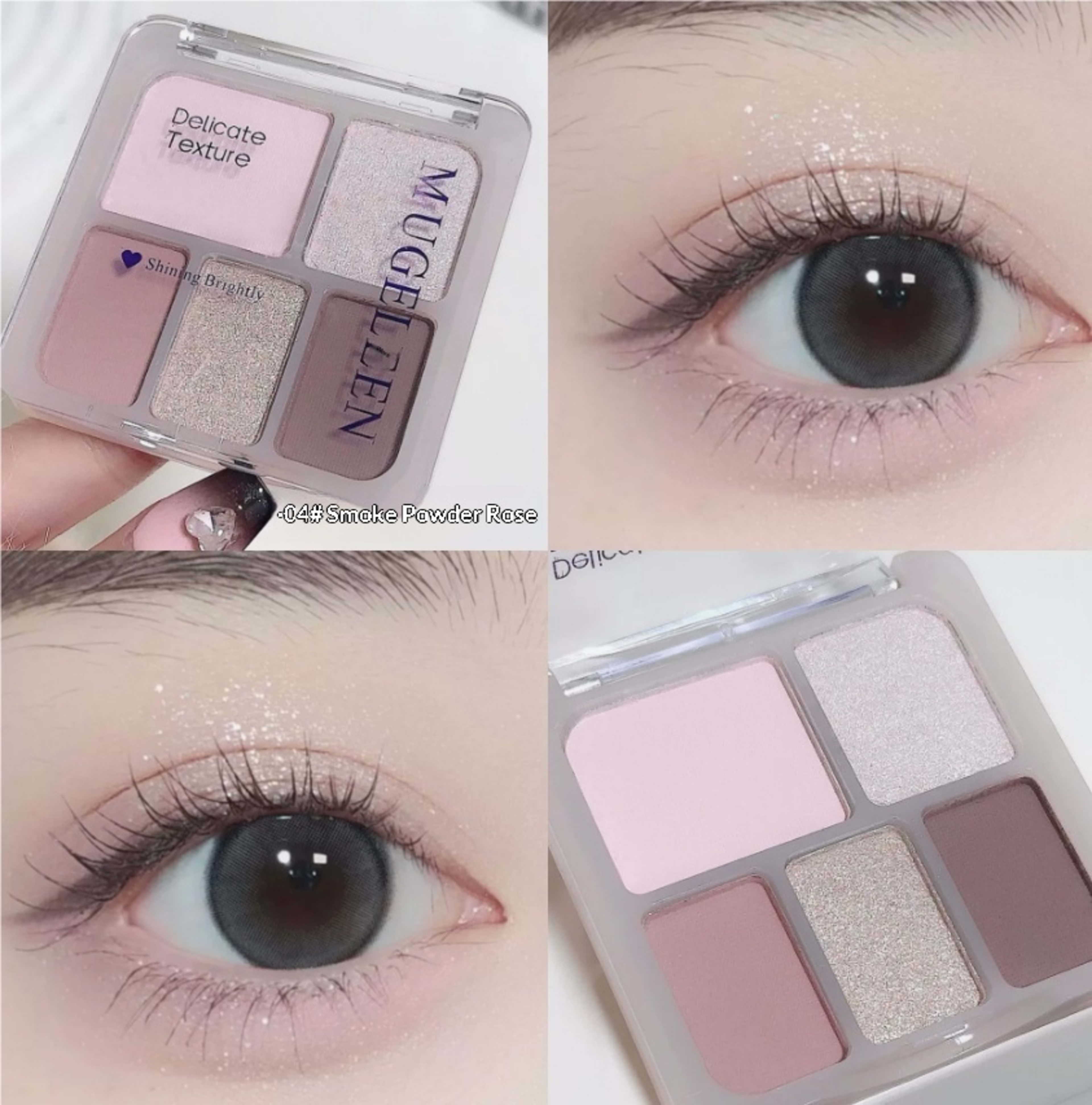 Five-color Eyeshadow Palette In Earth Tonesshimmer And Matte Small Eyeshadows