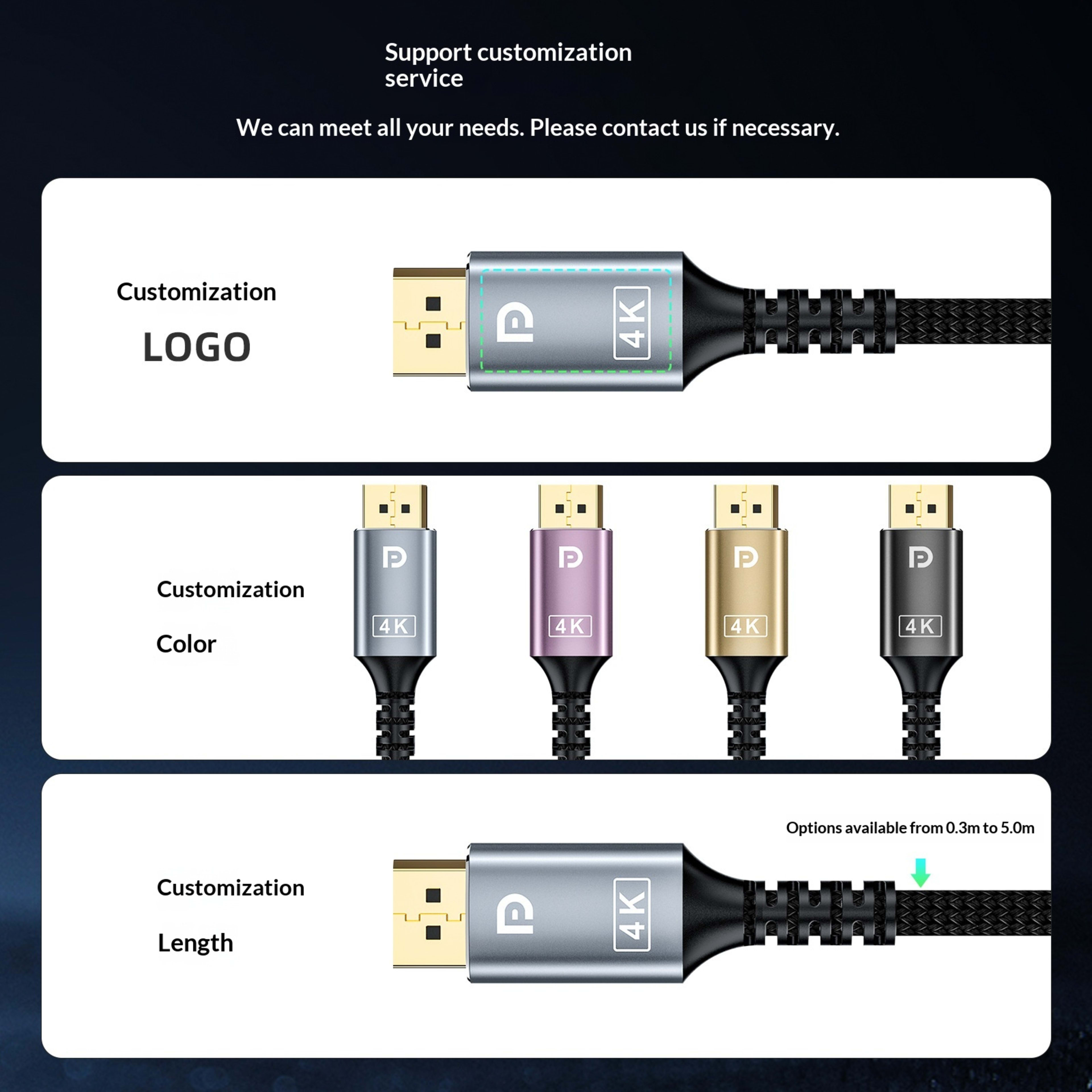 Adapter Cable For PC Graphics Cards Monitors Projectors And TVs 4