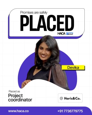 Marketing school placement student