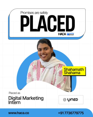 Marketing school placement student
