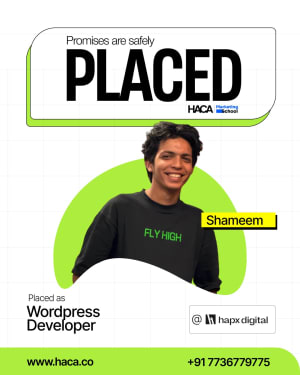 Marketing school placement student
