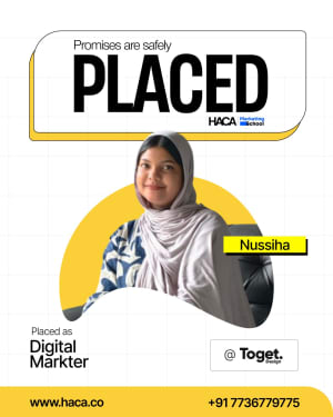Marketing school placement student