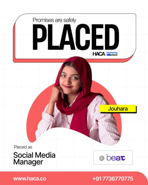 Marketing school placement student