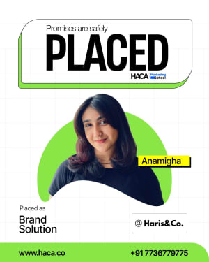 Marketing school placement student