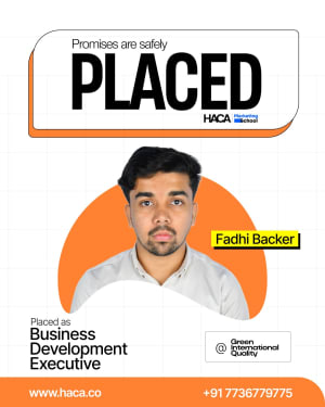 Marketing school placement student