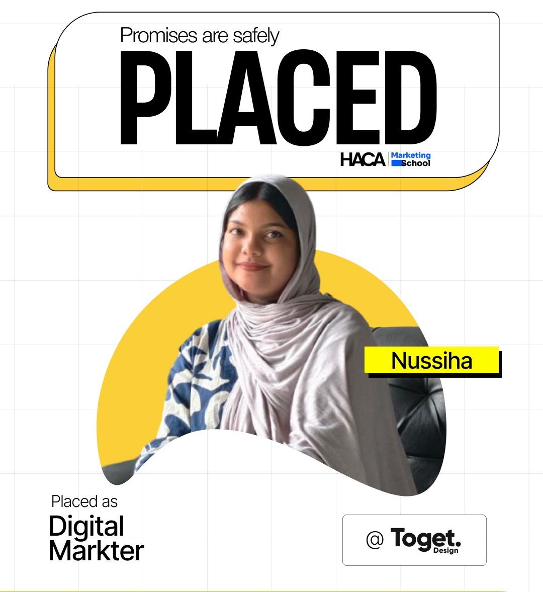Marketing school placement student