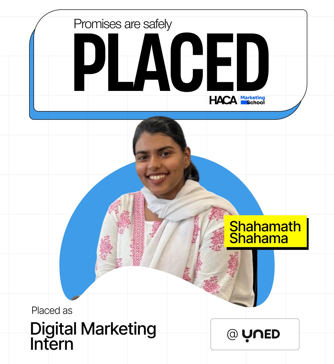 Marketing school placement student