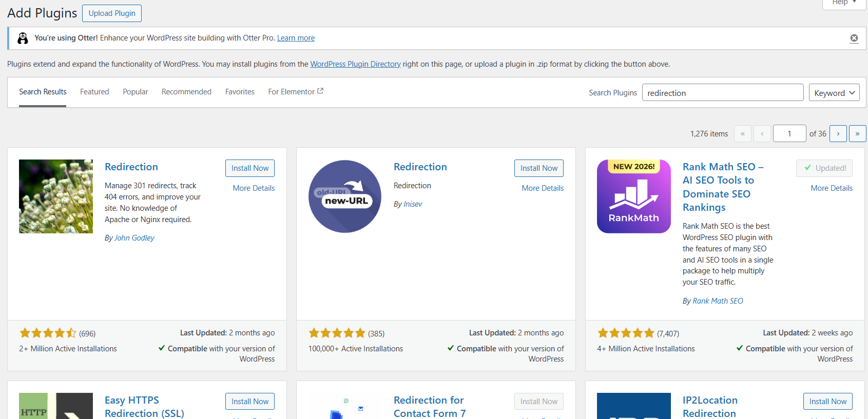 WordPress Redirection Plugin