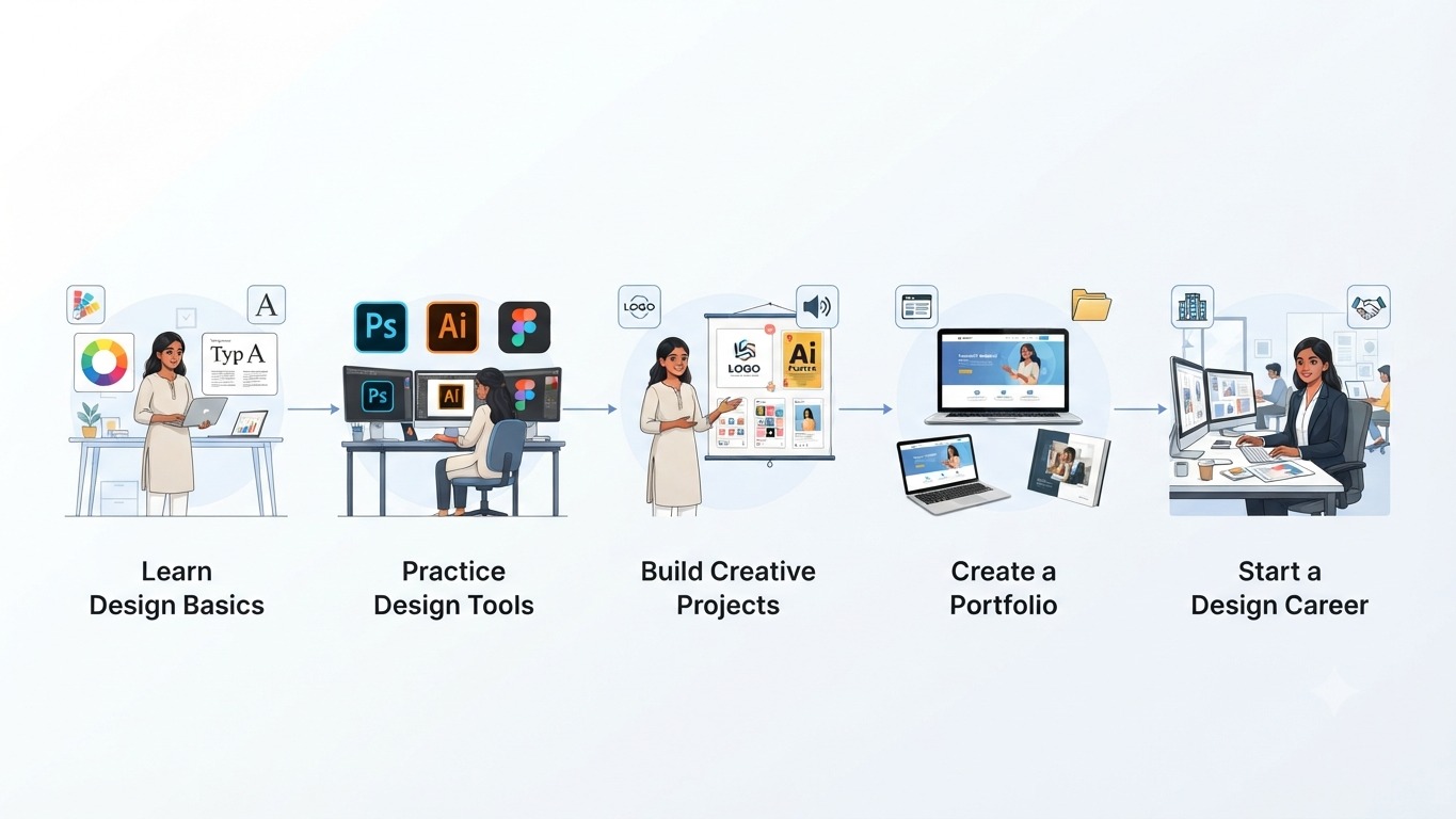 Process to become a graphic designer