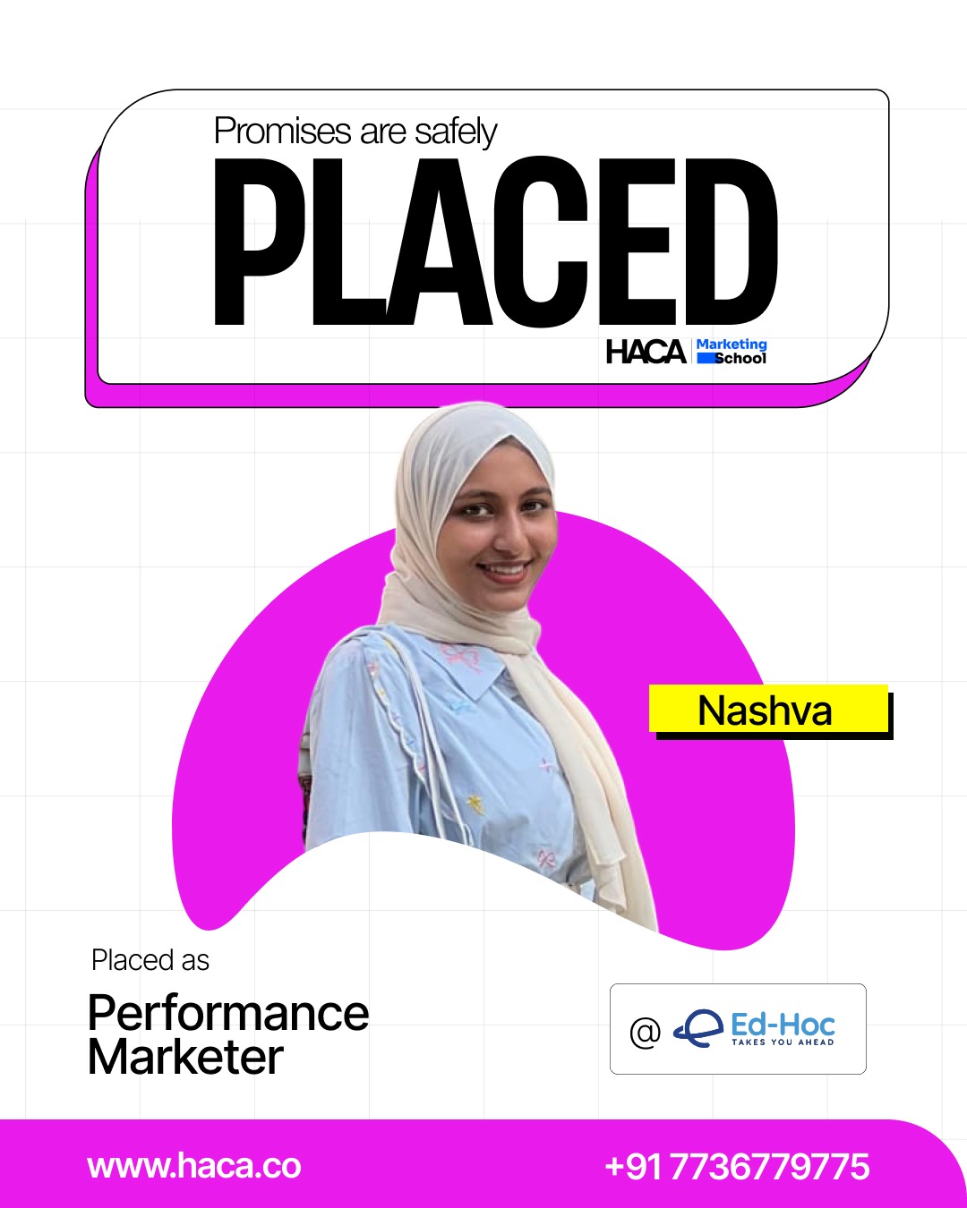 Marketing school placement student