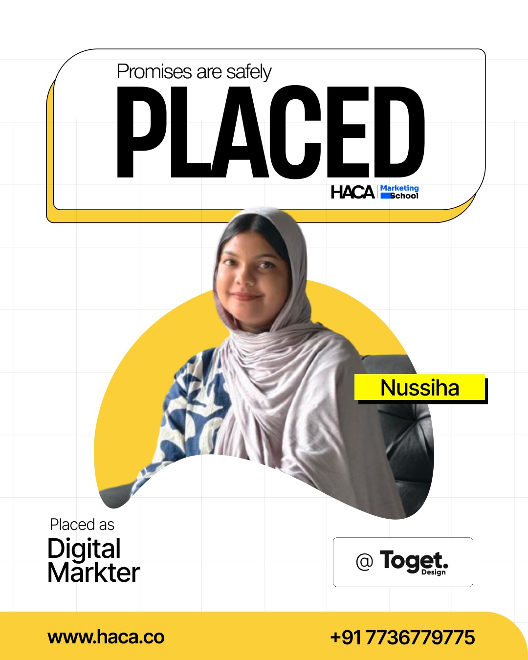 Marketing school placement student