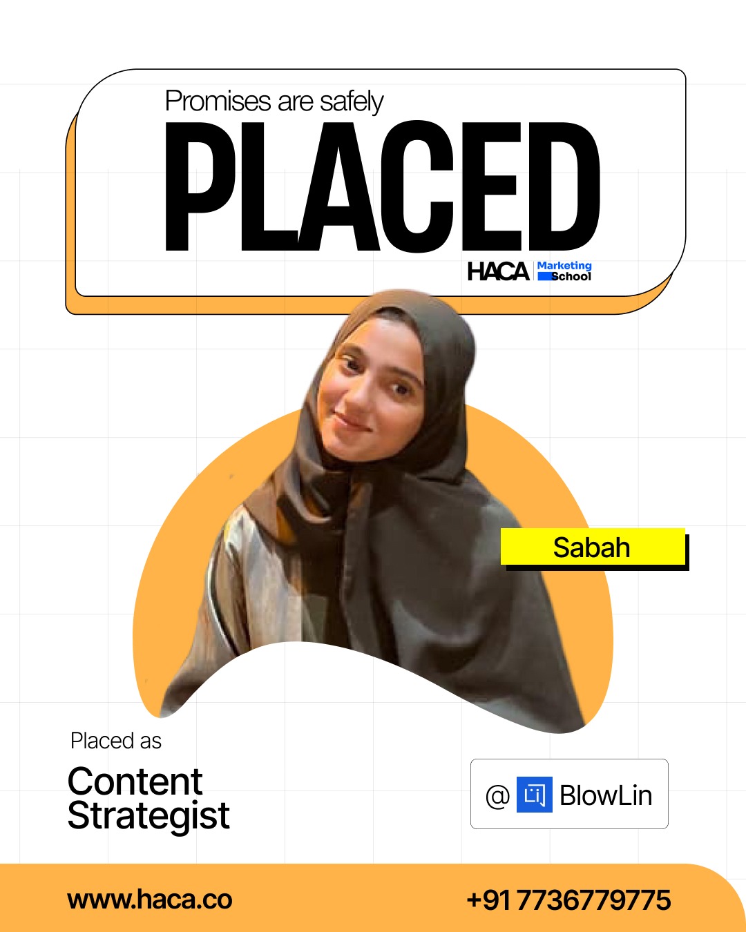 Marketing school placement student