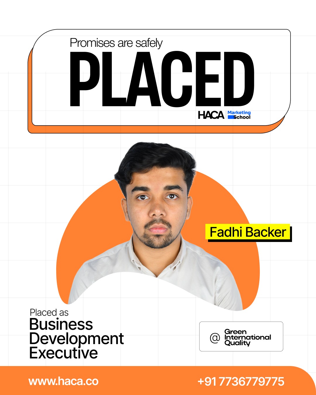Marketing school placement student