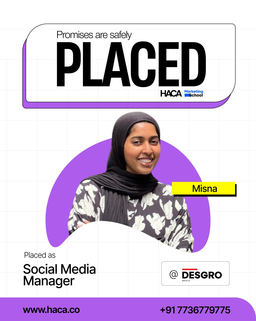 Marketing school placement student
