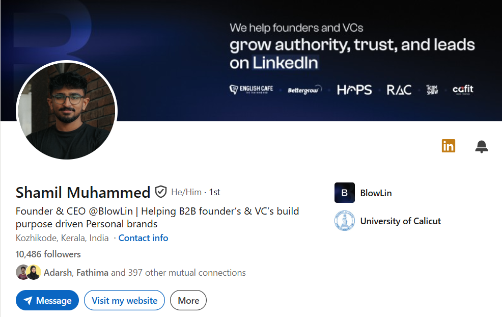 Shamil Muhammed's LinkedIn Profile