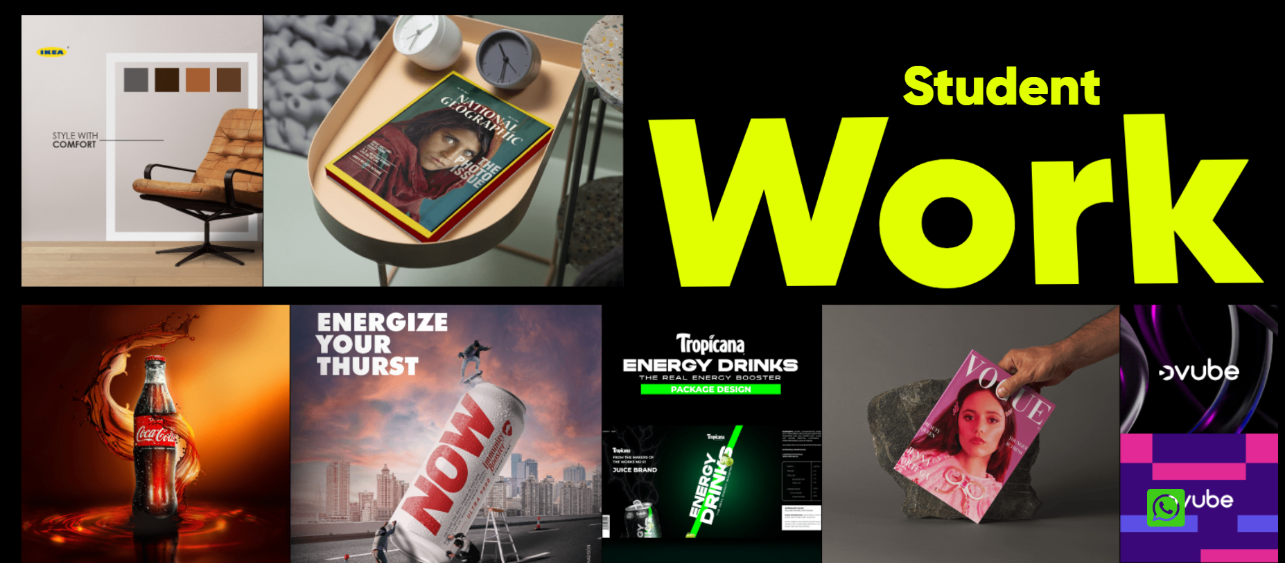 Portfolio work by HACA Design School Students
