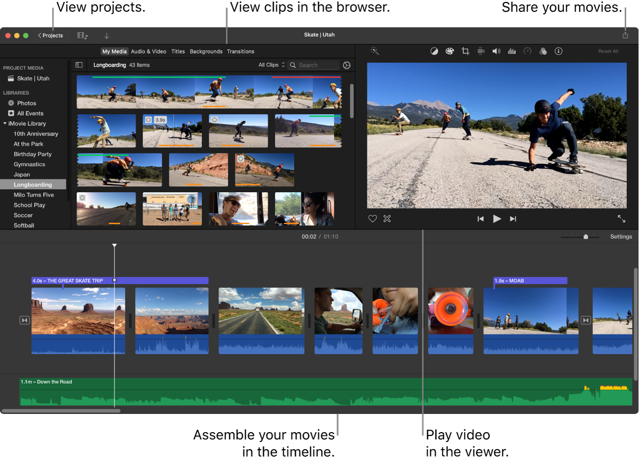 iMovie Interface
