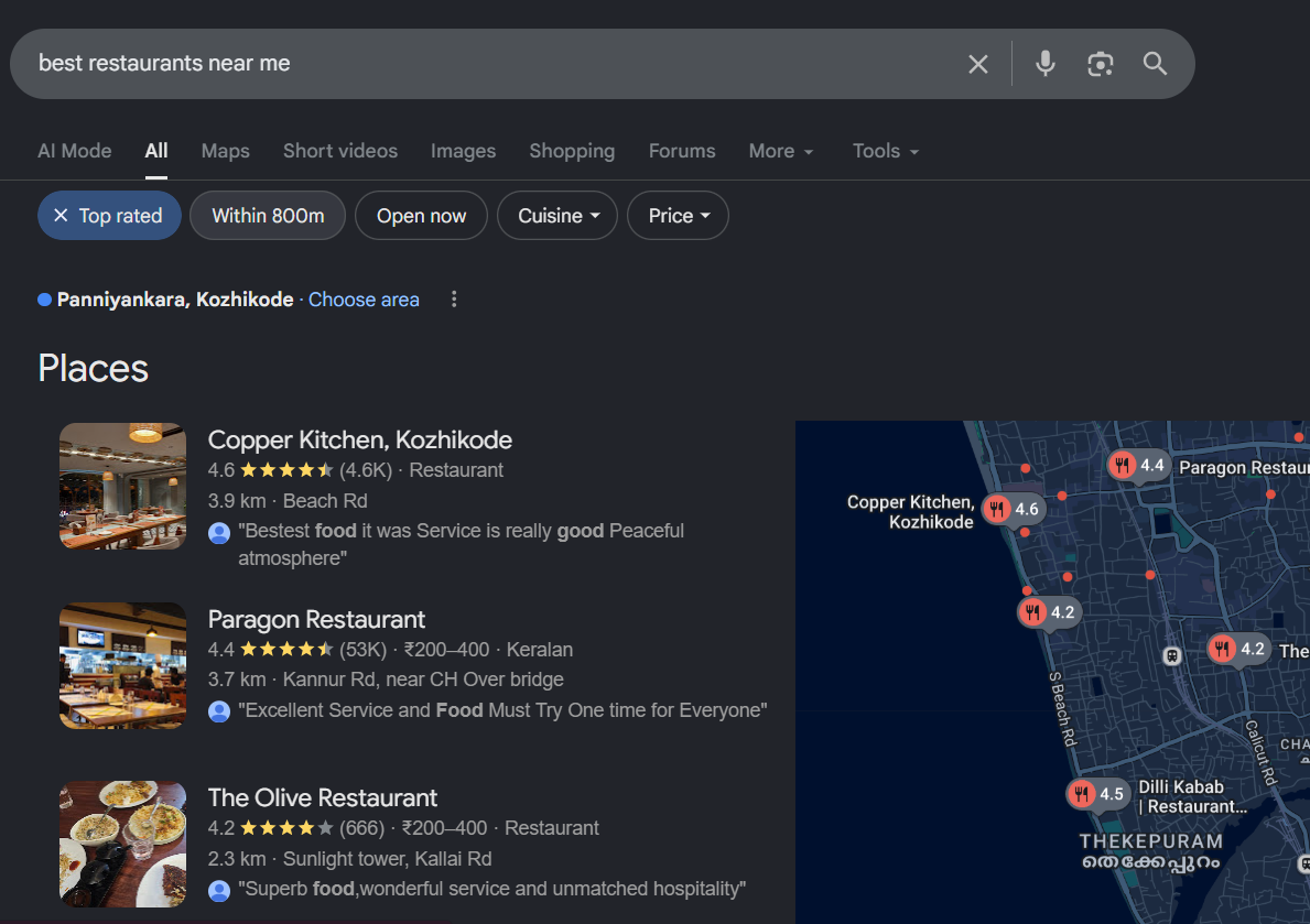 Google Business Profile helps businesses appear in top lists

