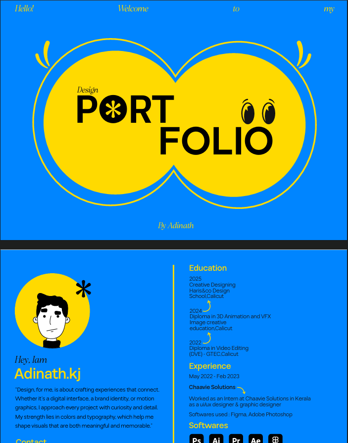 How to Build a Graphic Design Portfolio for a Remote Career?
Portfolio of Adinath KJ