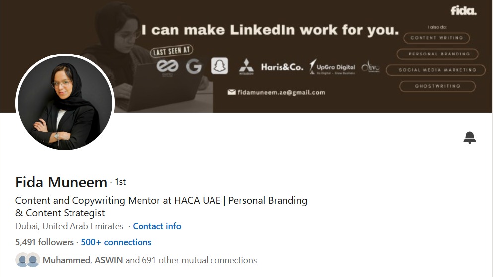 Optimised LinkedIn Profile
