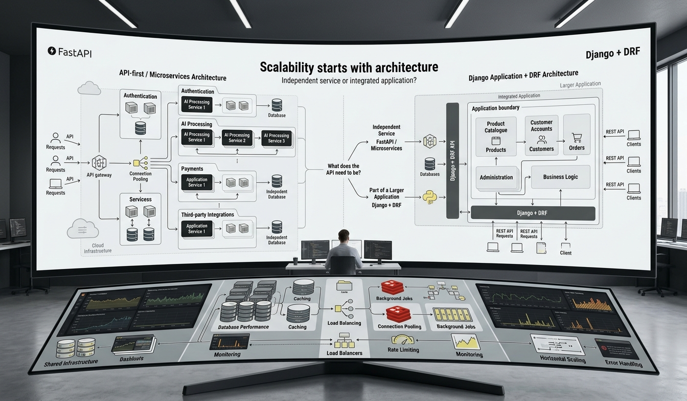 Which framework is better for scalable API architecture?