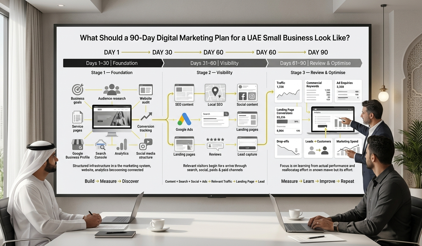 What Should a 90-Day Digital Marketing Plan for a UAE Small Business Look Like?
