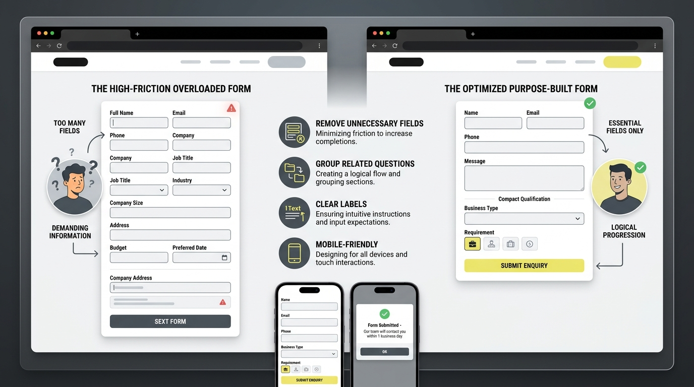 How can Website Forms be Optimised for more Conversions?
