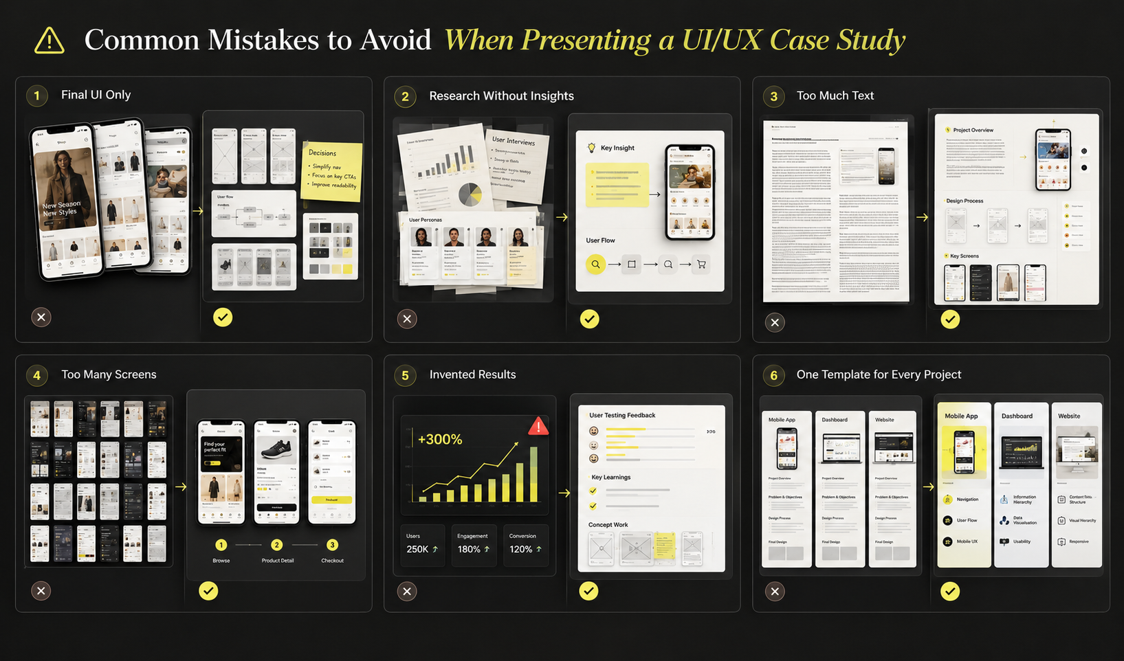 Common Mistakes to Avoid When Presenting a UI/UX Case Study
