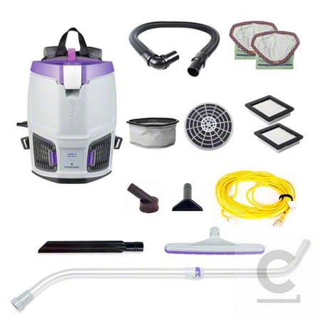 ProTeam® GoFit® 3 Backpack Vacuum w/Xover Multi-Surface Wand Tool Kit - 3 Qt.