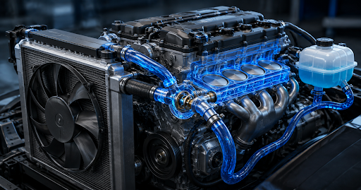 how does an engine cooling system work
