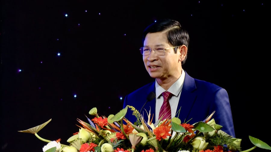 Đồng chí Hồ An Phong, Thứ trưởng Bộ Văn hóa, Thể thao và Du lịch phát biểu khai mạc diễn đàn - Ảnh: H.N