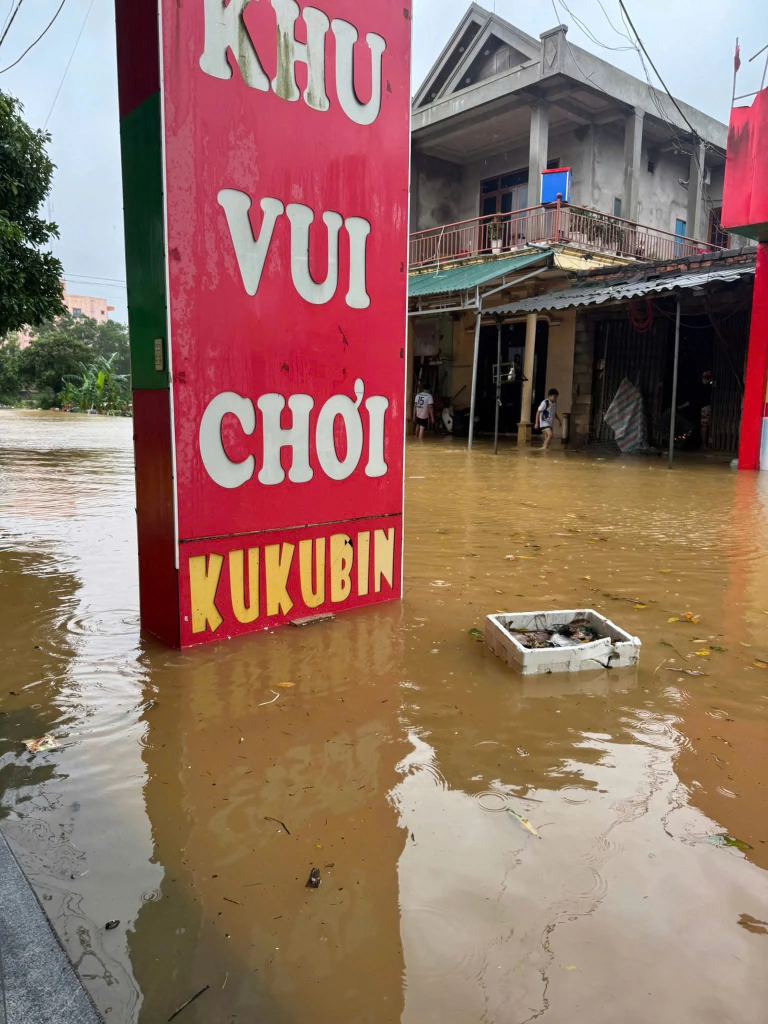 Một số khu vực ở xã Lệ Thủy ngập trong sáng 3/11 - Ảnh: N.H