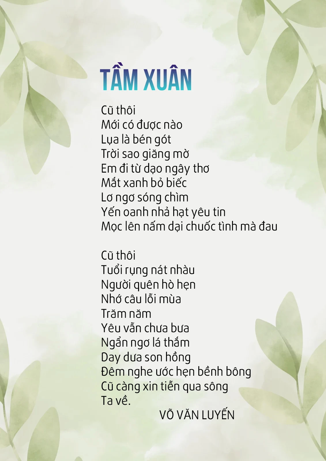 Tầm xuân Tầm xuân