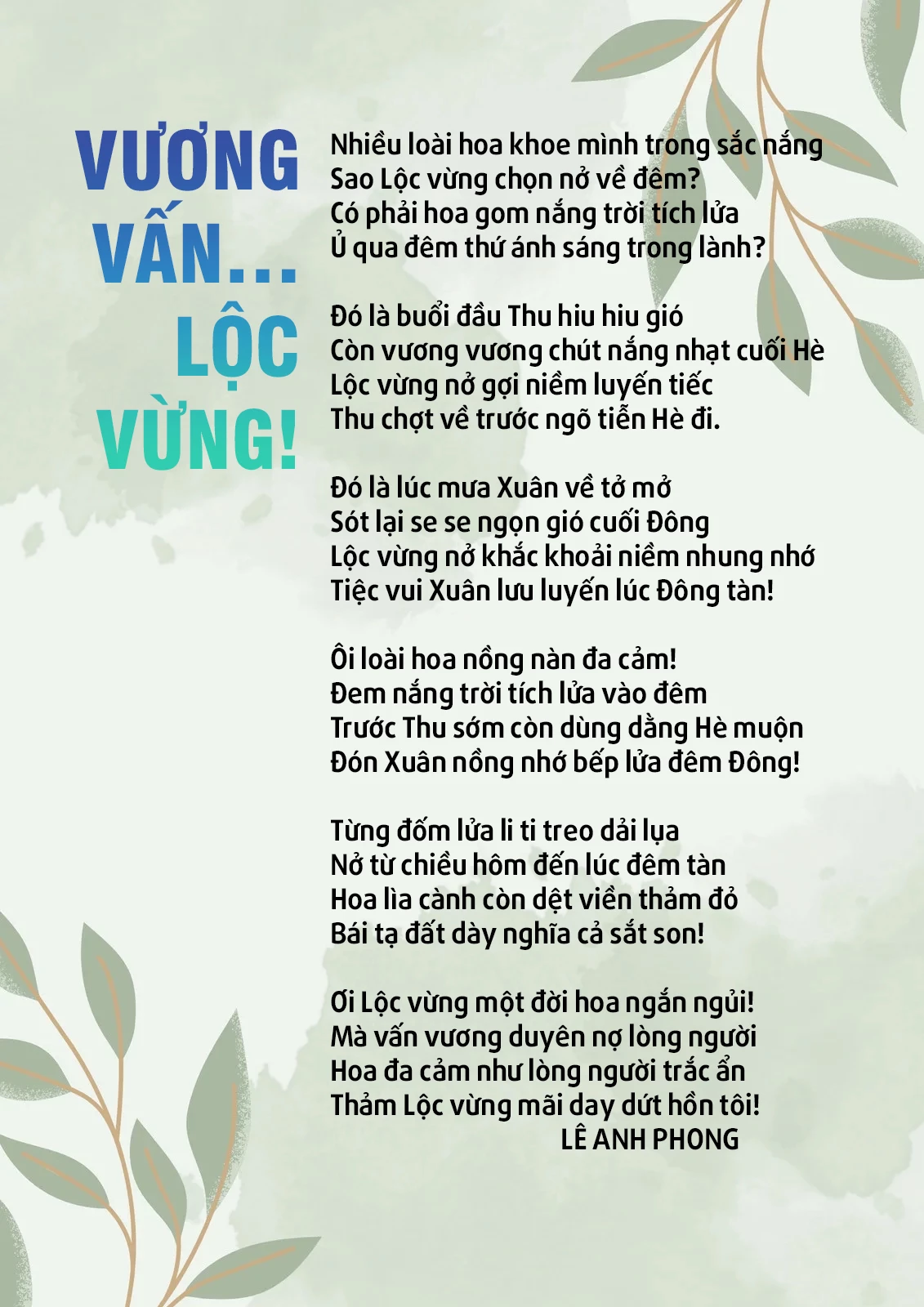 Vương vấn… Lộc vừng!