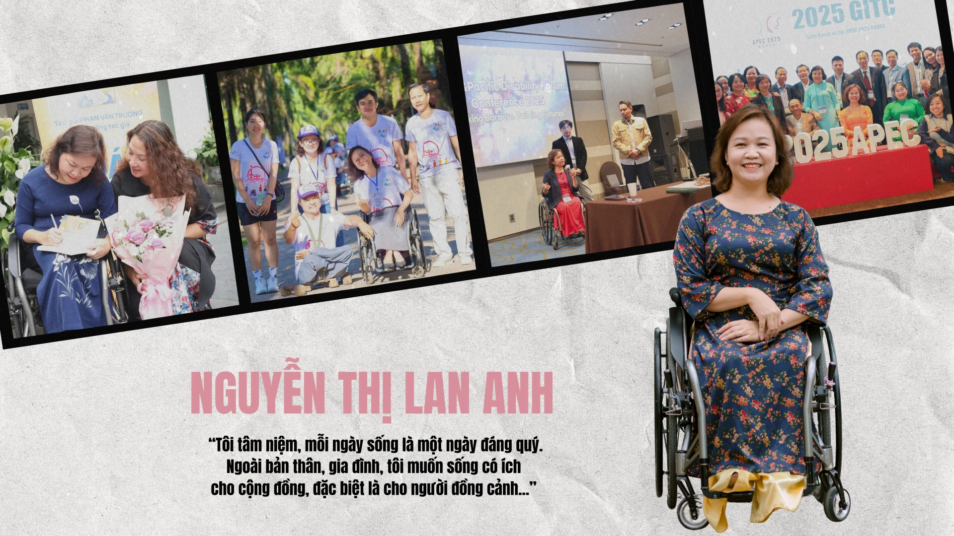 Bà Nguyễn Thị Lan Anh, biểu tượng của nghị lực vượt lên mọi giới hạn để đạt được nhiều thành tựu nổi bật. Ảnh: Q.H