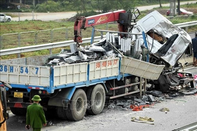 Hiện trường vụ tai nạn.