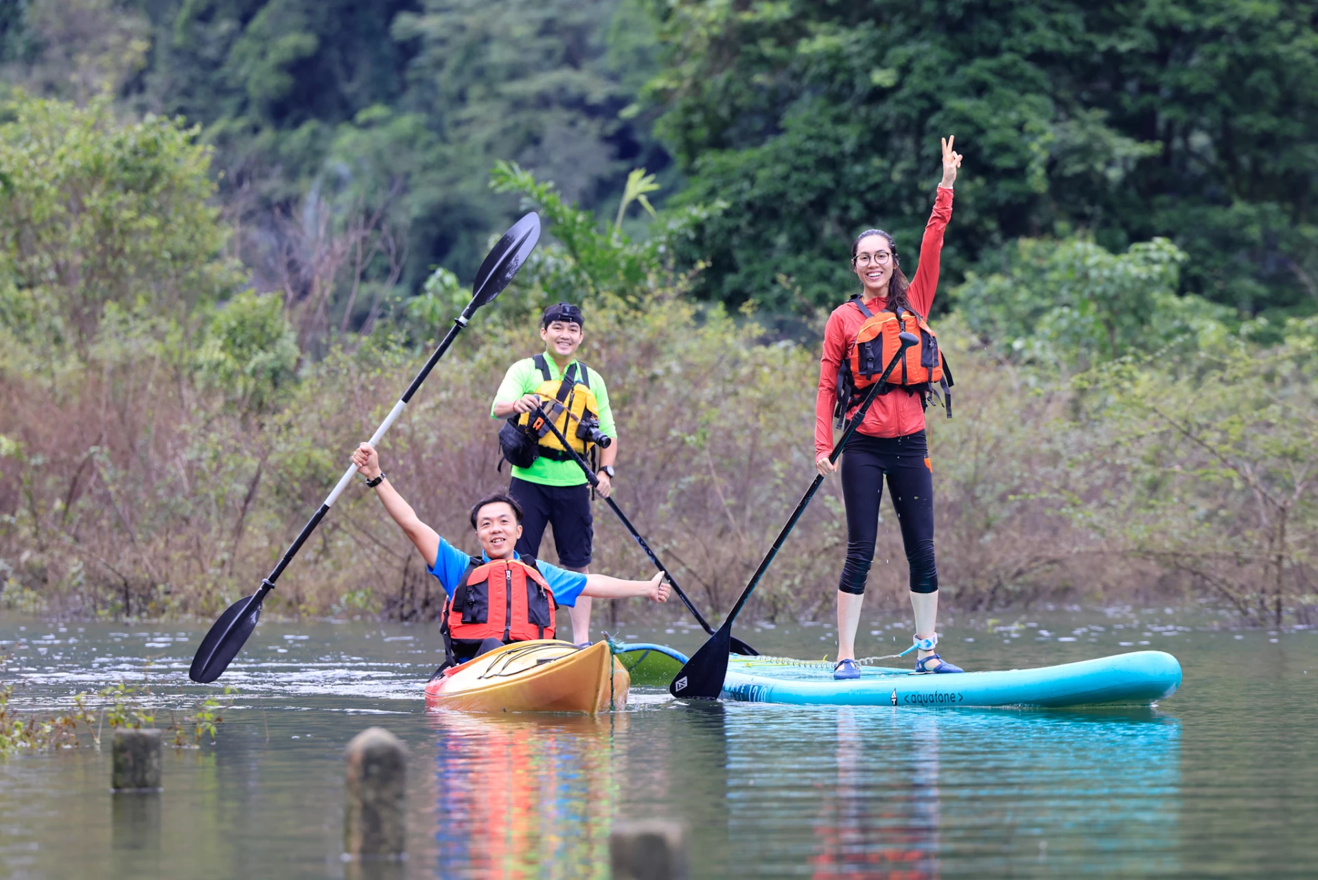 Khám phá Hung Trâu (xã Kim Phú) mùa ngập nước - Ảnh: Ngô Trần Hải An