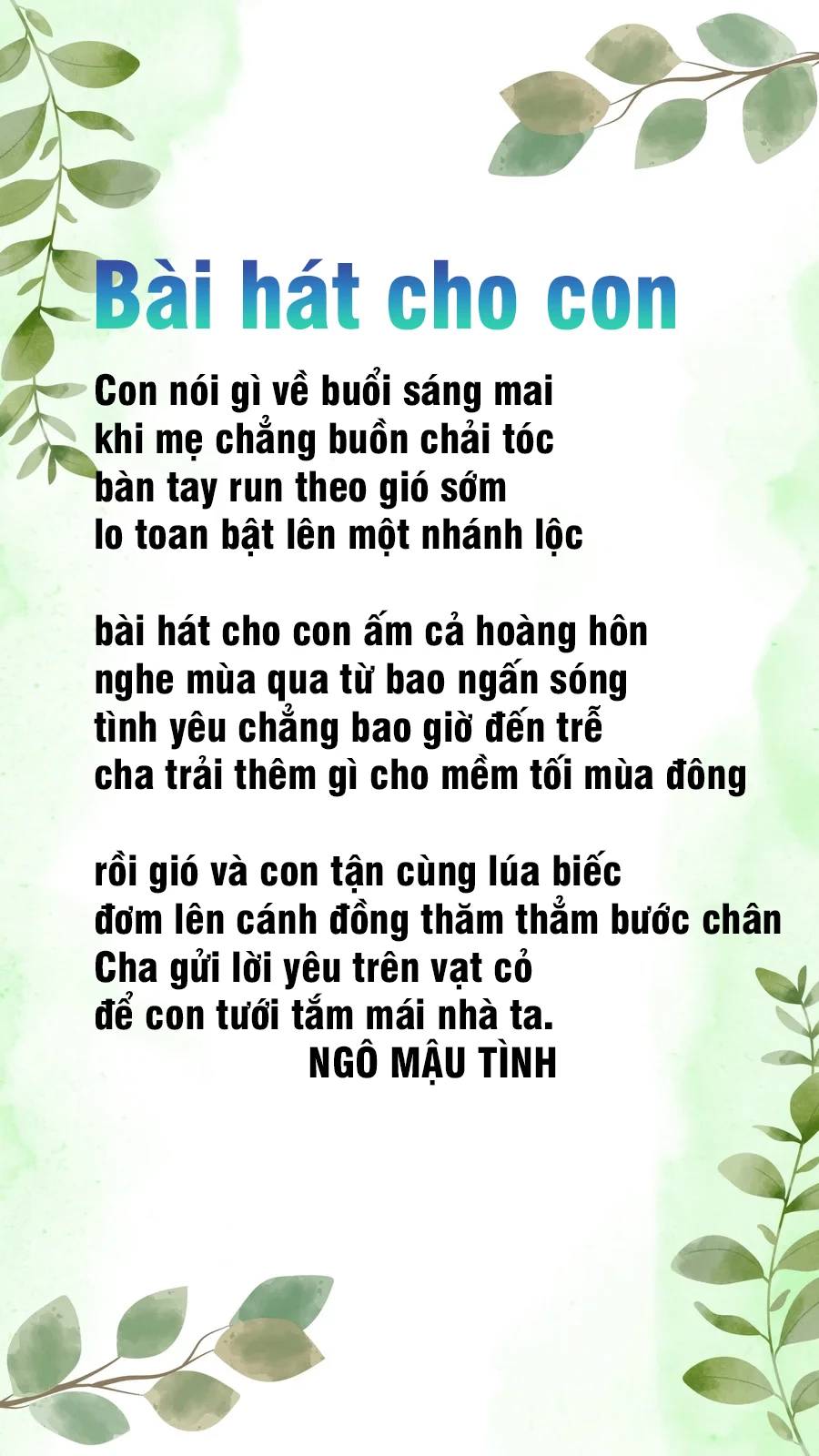Bài hát cho con