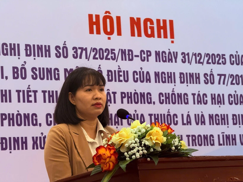 Bà Đinh Thị Thu Thủy - Phó Vụ trưởng Vụ Pháp chế, Bộ Y tế. (Ảnh: PV/Vietnam+)