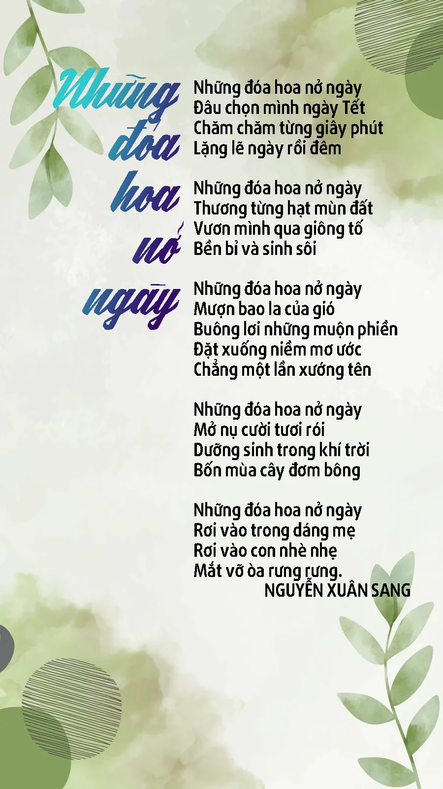 Những đóa hoa nở ngày Những đóa hoa nở ngày