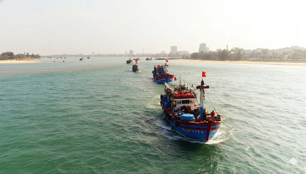 Trong năm 2025, tỉnh Quảng Trị đã hỗ trợ hơn 262 tỉ đồng nhằm tiếp sức ngư dân vươn khơi bám biển - Ảnh: L.C